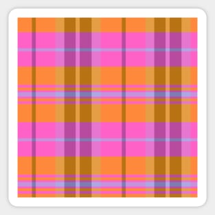 Vaporwave Aesthetic Arable 2 Hand Drawn Textured Plaid Pattern Sticker